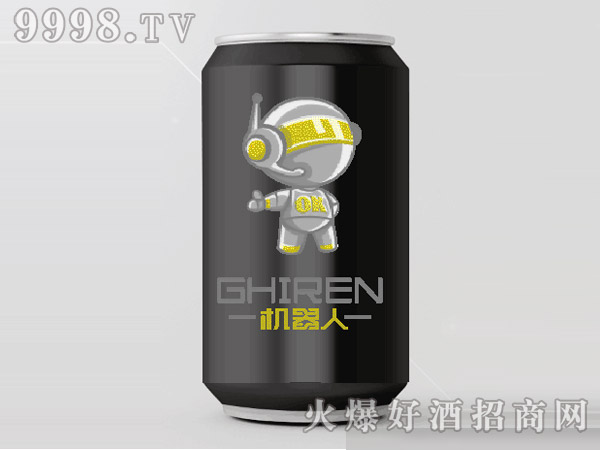 机器人啤酒・小白330ml（黑）